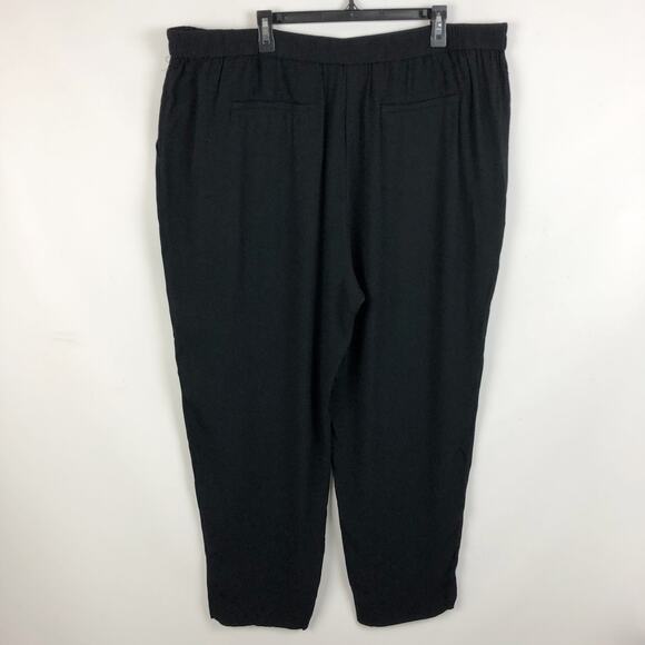 HALOGEN Women Ankle Pants Size 22 Black Flat Front Straight Leg Trousers NWOT - Picture 6 of 8
